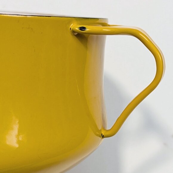 Vintage Dansk Design IHQ France Kobenstyle Yellow Enamel 2 Qt Stock Pot w/Lid - Picture 14 of 16